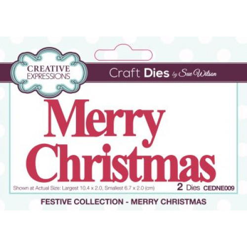 merry christmas - sue wilson festive collection cedne009